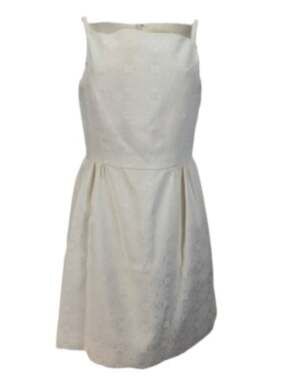 ERIN Women's White Square Neck Penny Dress #40514024550 sz 4 NWT
